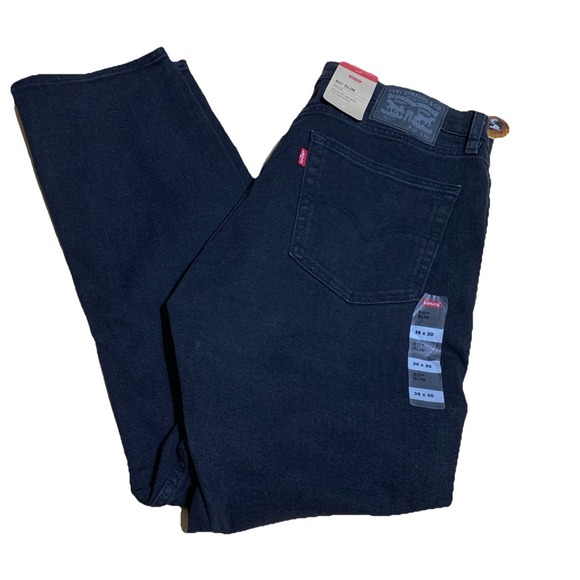 Levis 511 Slim Fit Mens Jeans Size 36x30 Black Denim Pants Stretch - Picture 1 of 11
